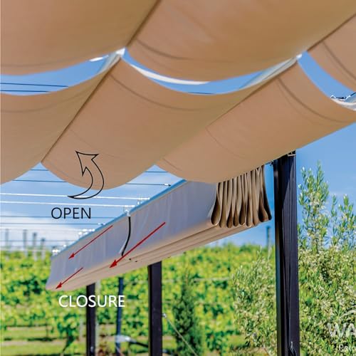 Toldo retráctil para pérgola que elimina el calor solar 8