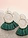 9 Pairs Tassel Hoop Earrings Bohemia Fan Shape Drop Earrings Dangle Hook Eardrop for Women Girls Party Bohemia Dress Accessory (Multicolor A)