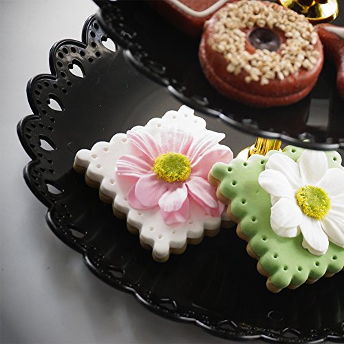 Artliving 3-Tier Plastic Cake Stand Dessert Stand Cupcake Stand Tea Party Serving Platter Black Gold #TOP5