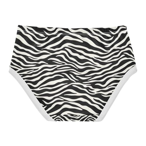 Black White Zebra Stripes Girl Underwear, Toddler Girl Briefs, Girls Underwear Cotton, 2–8 Years2
