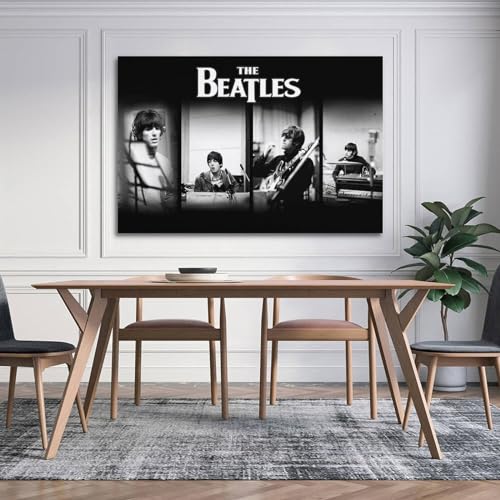 DATOZA Poster décoratif sur toile Greatest Band The Beatles – Impression d’art moderne pour chambre à coucher – 60 x 90 cm - Les Beatles, Paul McCartney, John Lennon, RIngo Starr, George Harrison DATOZA Poster décoratif sur toile Greatest Band The Beatles - Impression d'art moderne pour chambre à coucher - 60 x 90 cm – Image 5