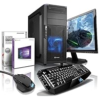 Komplett-PC DirectX 12 Gaming-PC Six-Core AMD FX-6300 6x3.5GHz (Turbo bis 4.1GHz), 22-Zoll LED Bildschirm, Gaming Tastatur/Maus, Windows 10 Prof. 64bit, GeForce GTX 960 4GB, 1TB HDD, 8GB RAM #5021