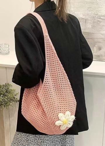 Pocadri Women Large Straw Shoulder Bag Woven Beach Handbag Tote Purse for Summer2