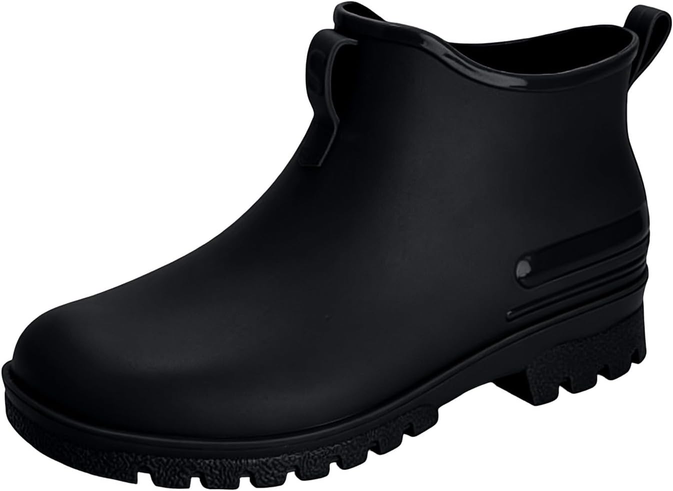 Womens Stylish Waterproof Rain Boots Low Cut Non Slip Comfortable PVC Rain Footwear