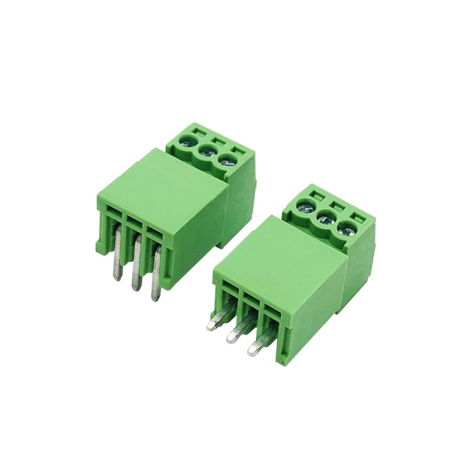 10/5 paia 2EDG 2.54Mm PCB Morsettiera a vite, connettore maschio femmina dritto e ad angolo retto for cablaggio elettronico del circuito(Straight needle,10Pairs,4P)