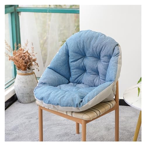 Cojín for Asiento de Silla de Comedor/Cocina/Oficina con Correa, Muebles de Interior y Exterior de una Sola Pieza, cojín Suave y Grueso for Silla, Cojines for Silla con Respaldo Alto(Blue,52x52cm)
