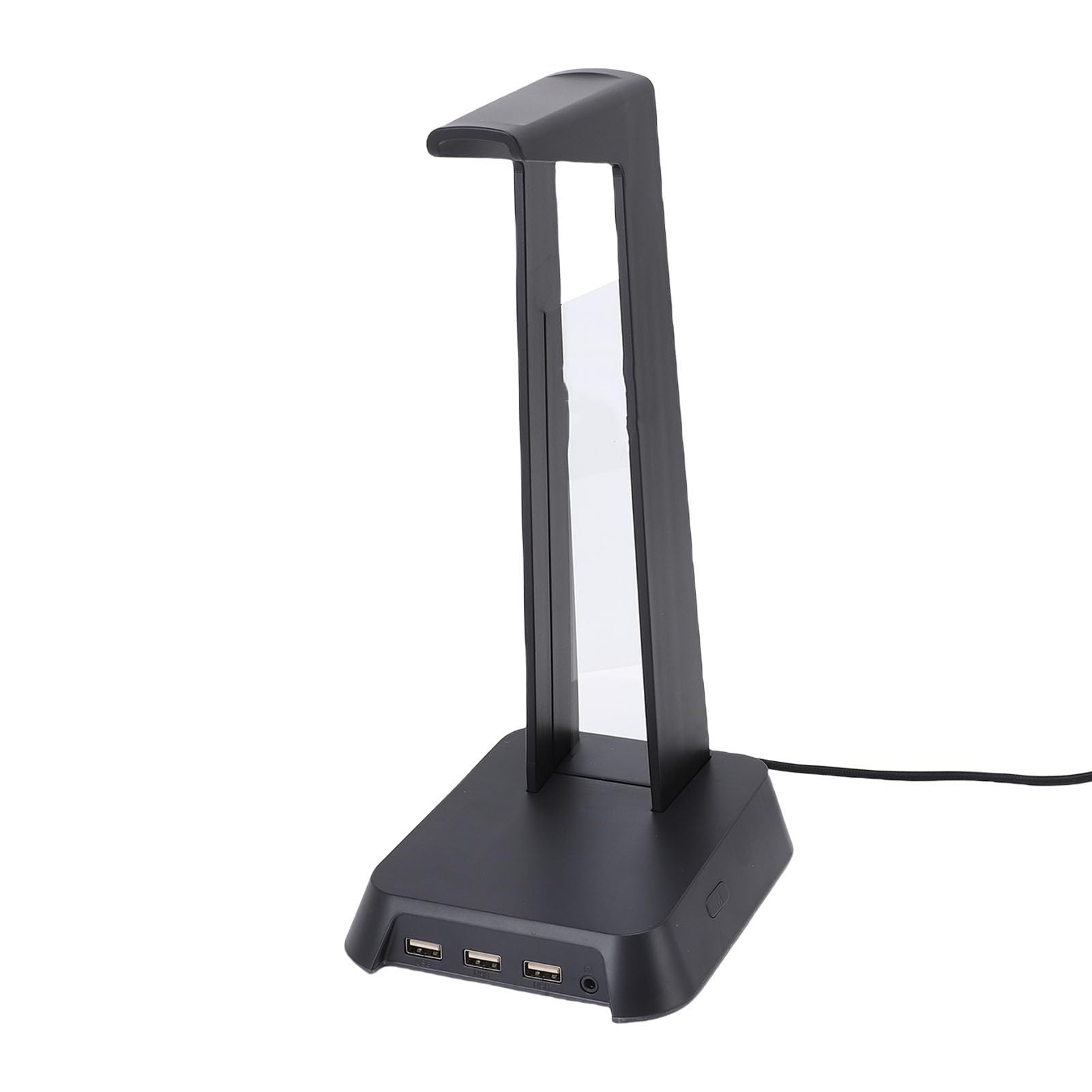 Supporto per Cuffie da Gioco Illuminazione RGB Porta USB Supporto per Cuffie Multifunzionale da Scrivania per i Giocatori (BLACK)