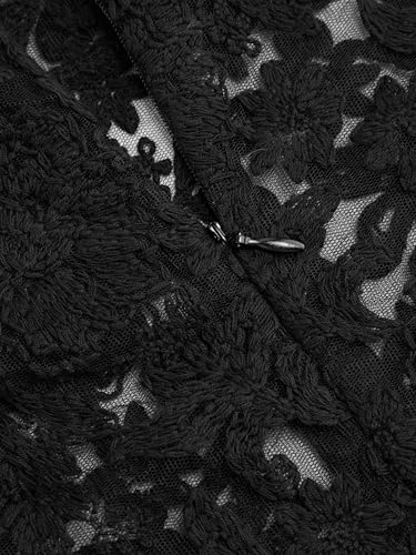 CIDER Lace Dress Women Turtle Neck Floral Elegant Mini A Line Party Cocktail Dresses for Women Middle Waist2