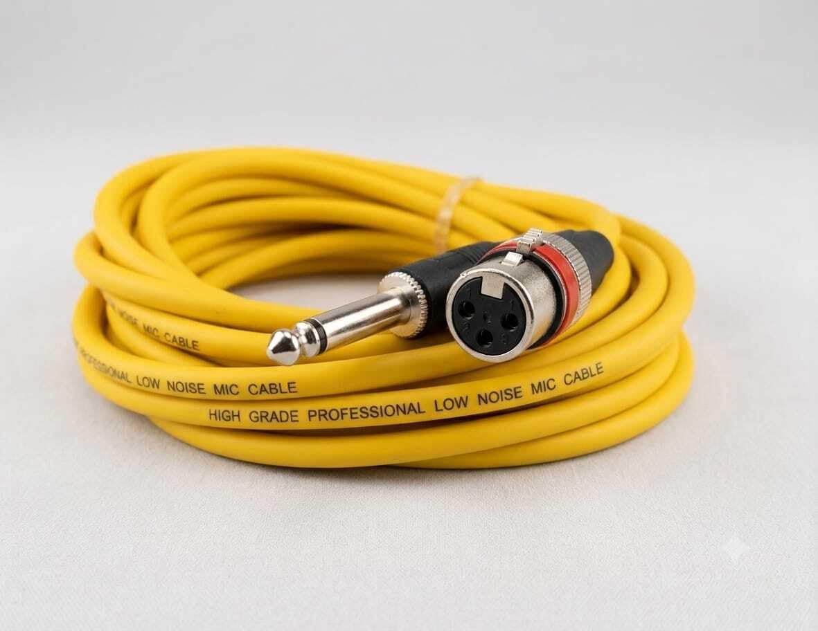 The EComm Person Professional Mic Cable XLR Female to 6.35mm Jack | Studio & DJ Audio Cable6.35mm Mono TS to 3-Pin XLR Female Audio Microphone Cable (Pack of 1, Multicolor)-picture-19