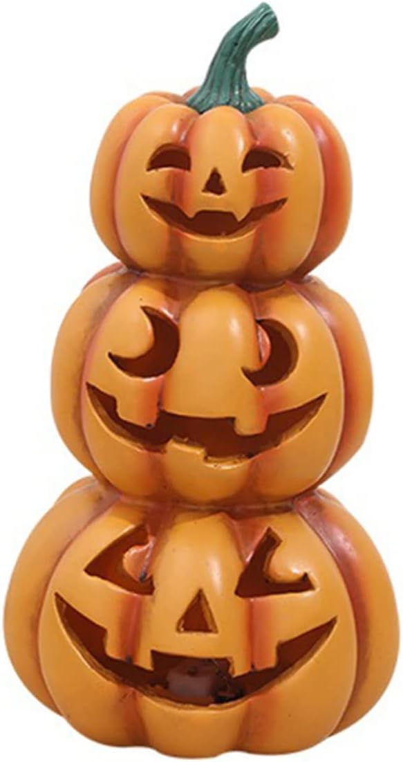 Unomor Halloween Pumpkin Decorative Night Lamp Led Light Table Lamp for Halloween Parties Festive Atmosphere Decor Desktop Hangable Design Battery Included