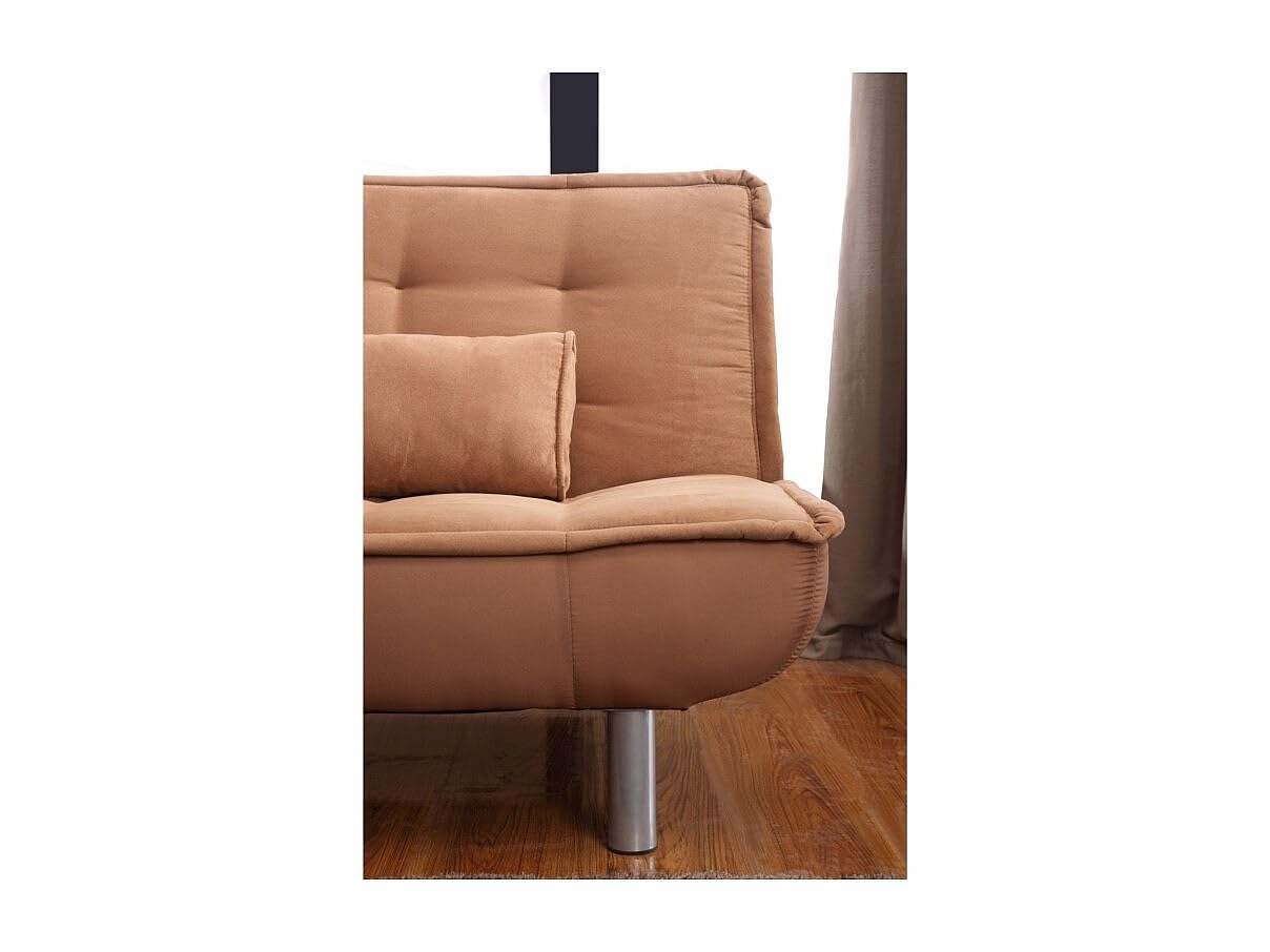Vente-unique - Canapé 3 Places Convertible clic-clac MISHAN en Tissu - Caramel