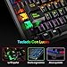 TECKNET Teclado Mecánico Gaming Español con Ñ, Teclado Mecanico Switch Blue TKL...