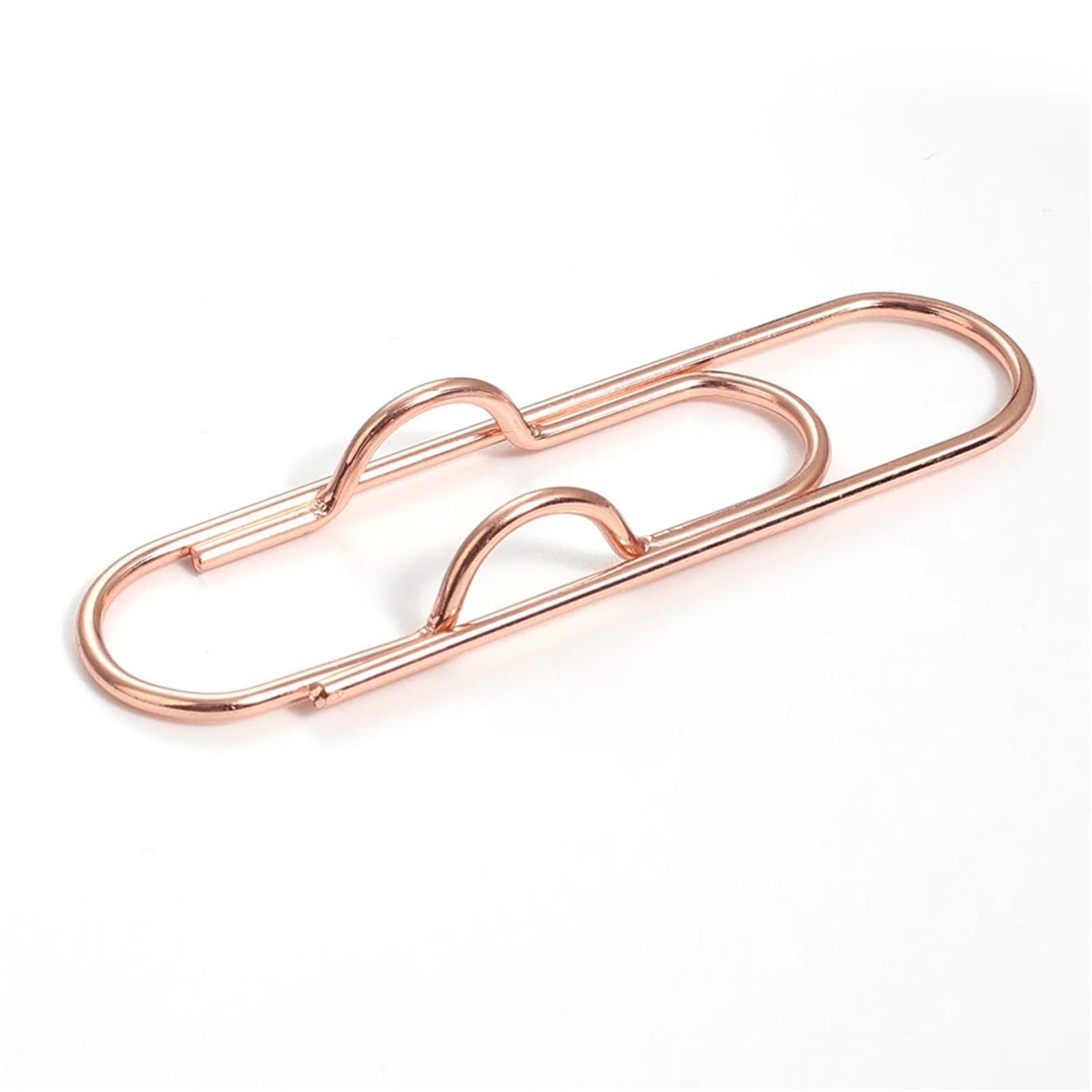 WonJoxel Pen Clip 50PCS Paper Clip Metal Pen Holder Clips Portable Bookmarks Photo Memo Ticket Fixed Paperclips Office School Stationery for Notebook Journal and Planner Vintage Brass Eff(Rose Gold)