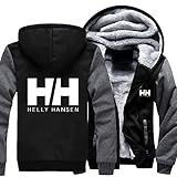 COZY LS Sudaderas con Capucha para Hombre Pullover para Chaqueta de Lana con Estampado HH Abrigos con Cremallera Completa Tops cálidos de Invierno Sudaderas con Capucha de Manga Larga-C||5XL