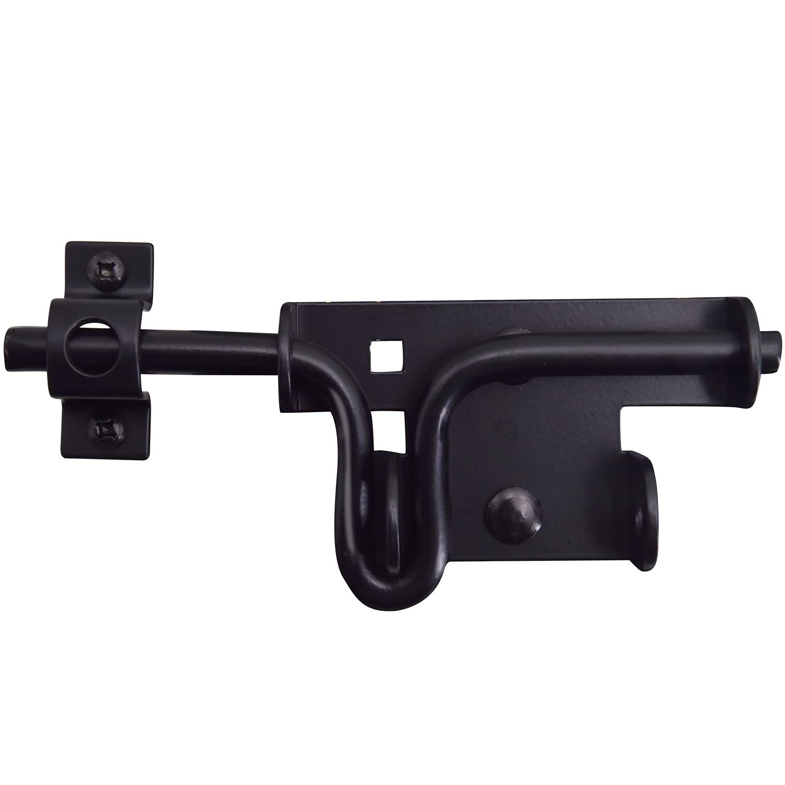 Buy SelfLocking Gate Latch, Black Finish, Automatic Gravity Lever Wood