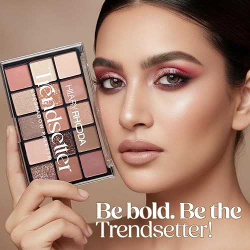 Image of Hilary Rhoda Trendsetter Eyeshadow Palette | Highly Pigmented Shades | Matte & Shimmer Finish | Long-Lasting | All Skin Types | Easily Blendable Eye Makeup Palette - 15g (Vibe Stealer - Shade 02)
