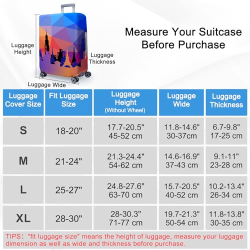 ICOSY Luggage Suitcase Covers - Elastic Cover Protectors, Scratch Resistant Travel Essentials Fits 18-32 Inch Luggage2