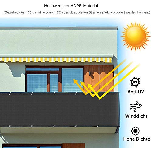 Cubierta para balcón contra viento y rayos UV con revestimiento antirrobo para cuidar tu jardín 3