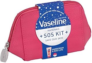 Vaseline Lips Pink Bag (Vaseline Lip Therapy With Rose and Almond Oil + Vaseline Healthy Hand and Nail Lotion)