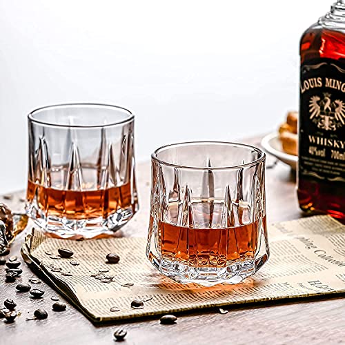 Image of LUXU Italian Premium Whiskey Glasses Set of 6, 360ml, Transparent, Drinking Whisky Glass Bar Glasses for Scotch, Bourbon, Liquor and Cocktail Drinks (x XCV-6)