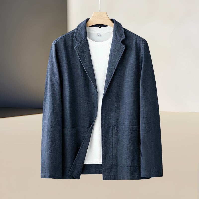 Lin style rétro haut de gamme blazer ramie finitions tailleur