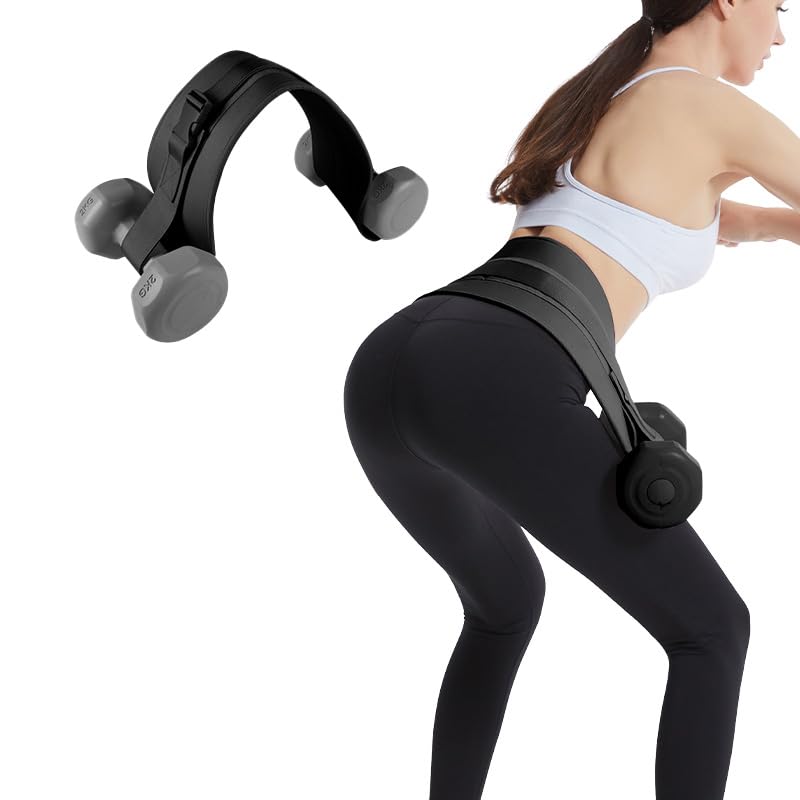 Hip Thrust Belt, Anti-Slip Booty Belt, Easy to Use with Dumbbells for Booty Workout Dips Push-ups