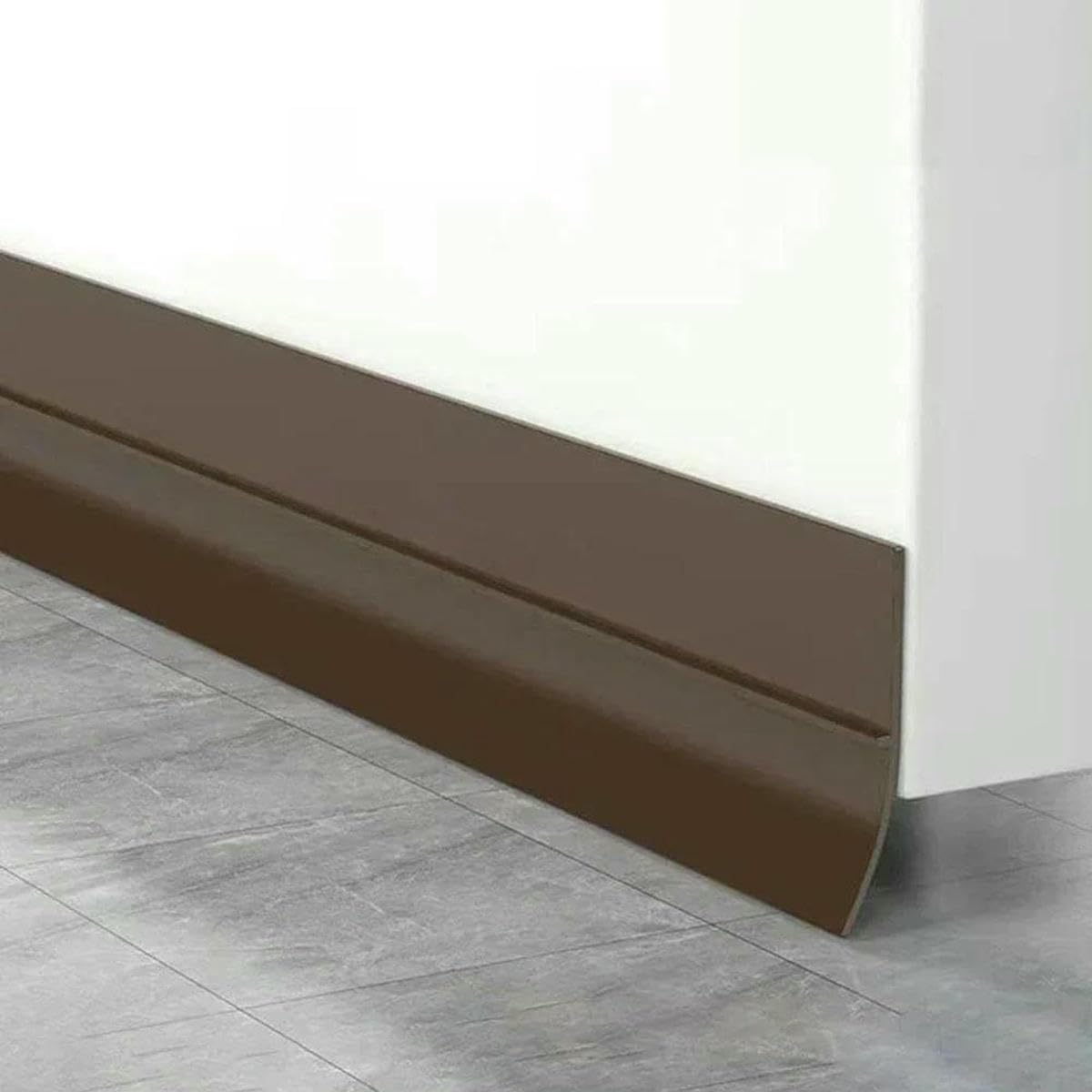 Yfshc Brown 35Mm 1M Door Bottom Sealing Strip Windproof Dust Stopper Guard Rain Weatherstrip Noise Reduction Insulator Sealer Home Hardware