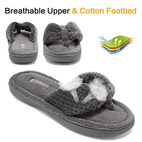 CIOR Women's Cozy Memory Foam Spa Thong Flip Flops-U1MTW017