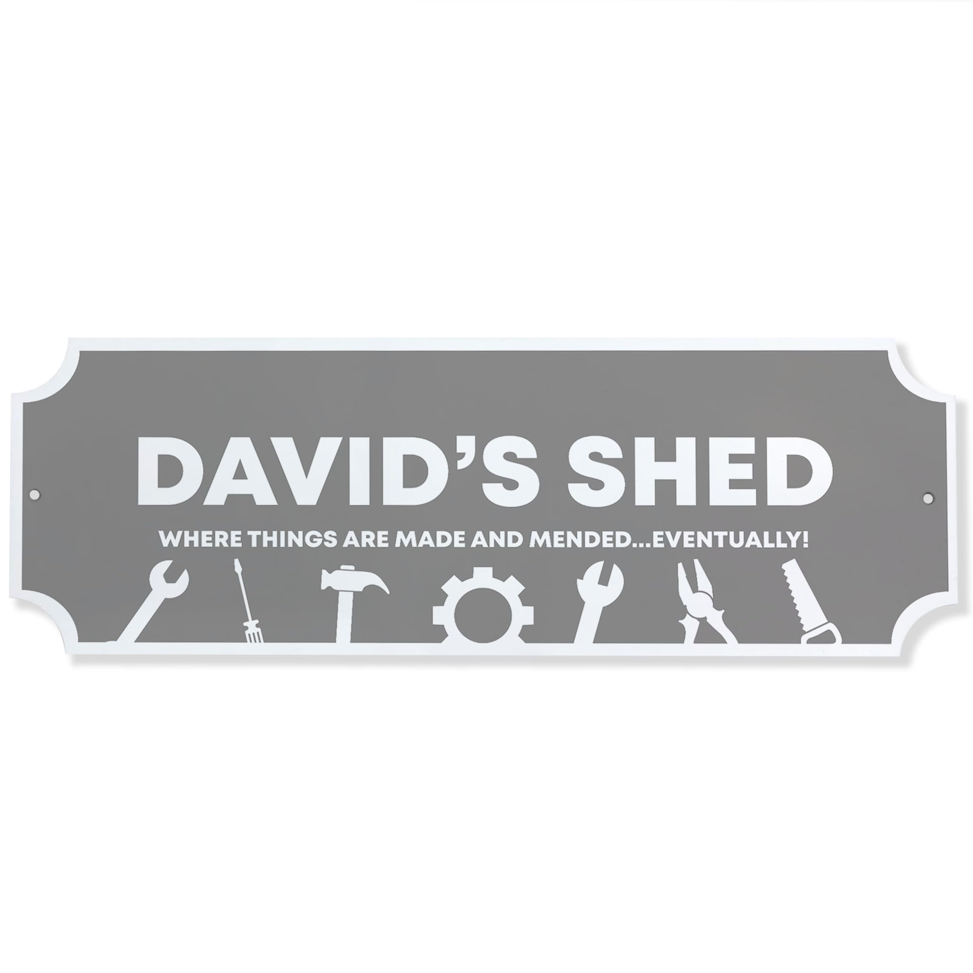 Red Ocean Personalised Garden Shed Signs Workshop Plaque Gift For Men Wall Mounted 300x100mm Acrylic Sign Man Cave Outdoor Shed Welcome Plaques
