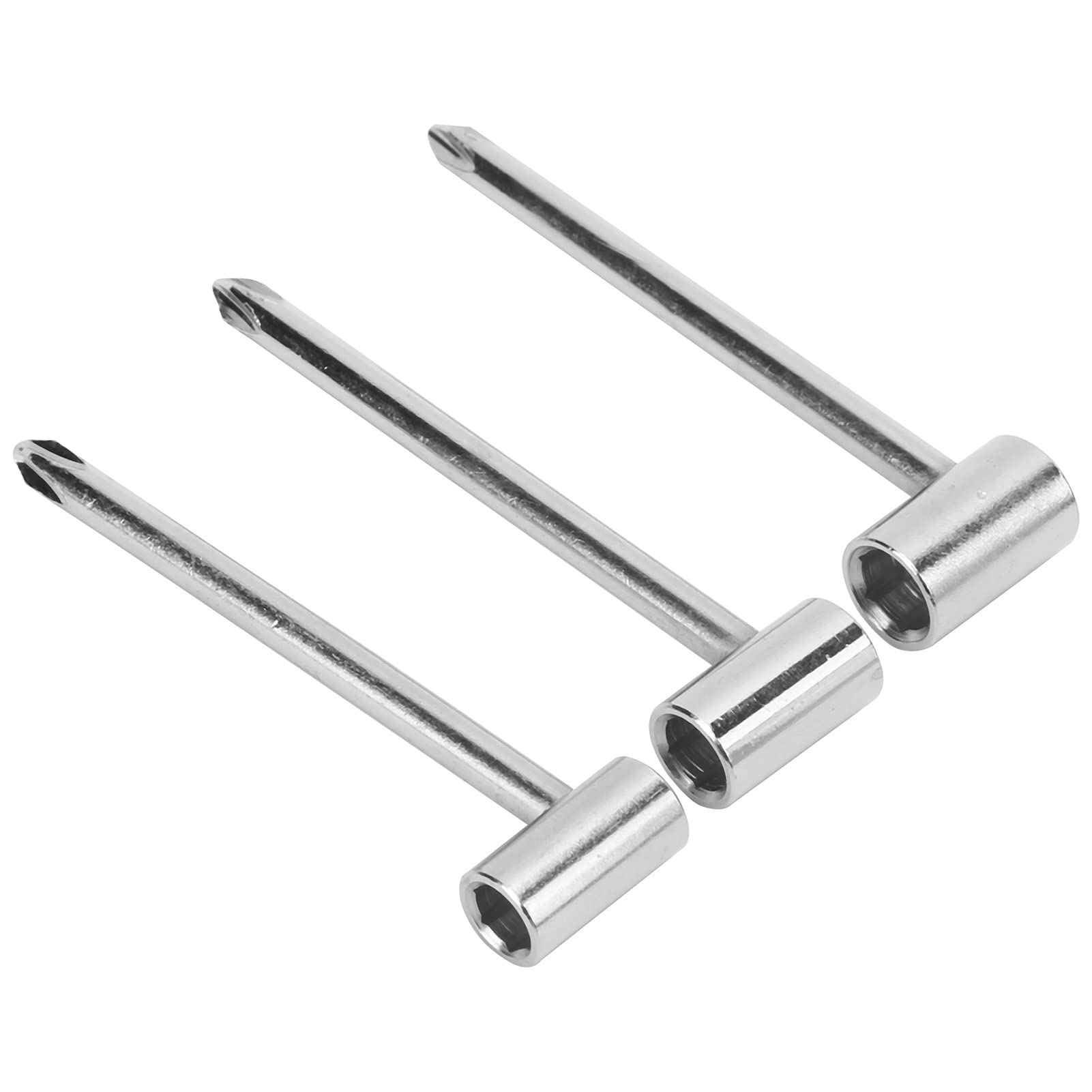 Universal Guitar Rod Wrench, Premium Iron Neck Adjustment Tool 3Pcs for Folk/Electric Guitar DIY Parts, for/Korean Jackson//Made in Japan (Silver 6.35MM+7MM+8MM three sets)