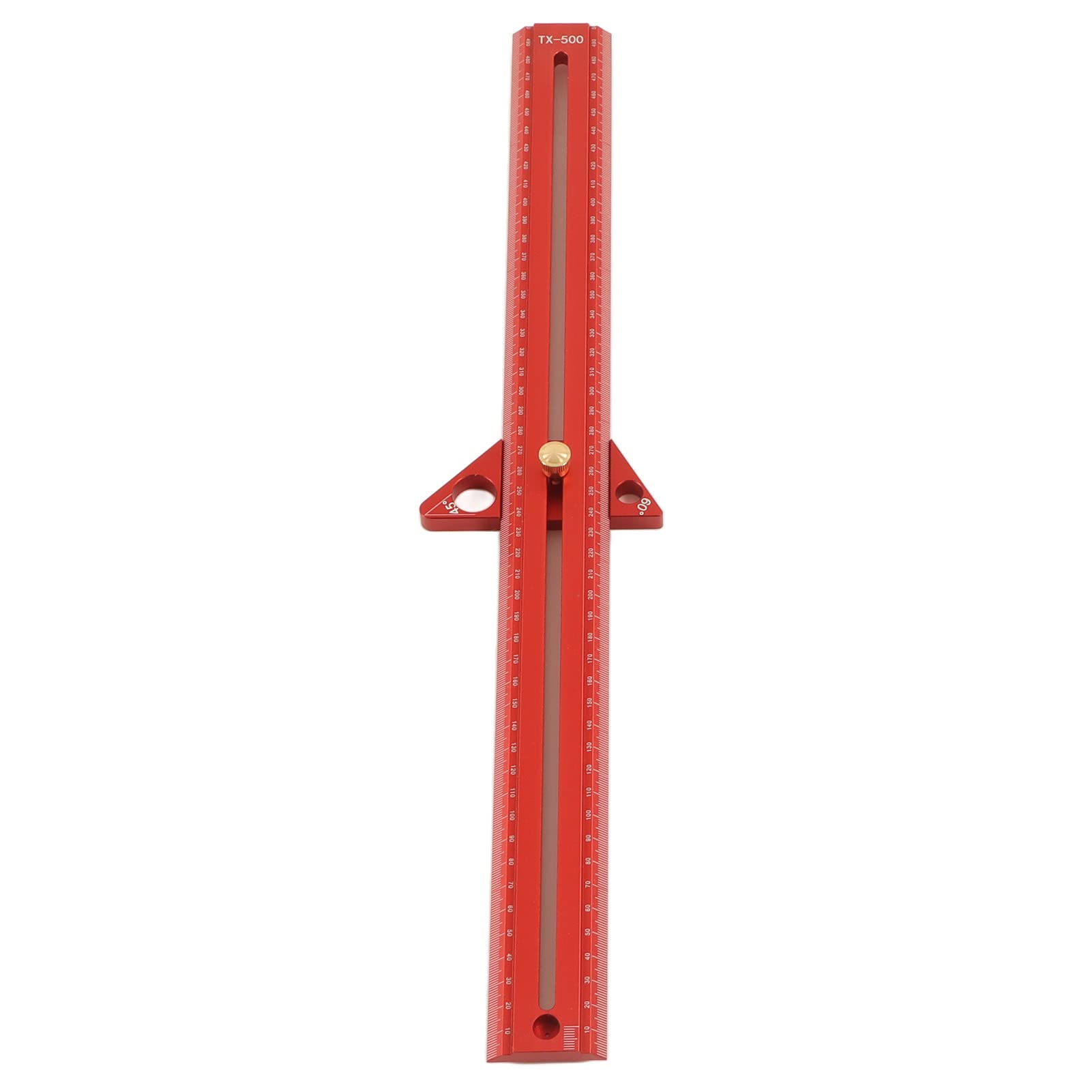 T Cuadrado Carpintería Trazado Reglas T Aleación de Aluminio Marcado Portátil Posicionamiento Trazado Regla T para Carpintería (50cm)