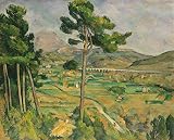 JH Lacrocon Paul Cezanne - Mont Sainte-Victoire Viaduc Vallée l'arc Tableau Reproduction sur Toile Roulée - 100X80 cm Peintures Paysage Impressions pour Mur