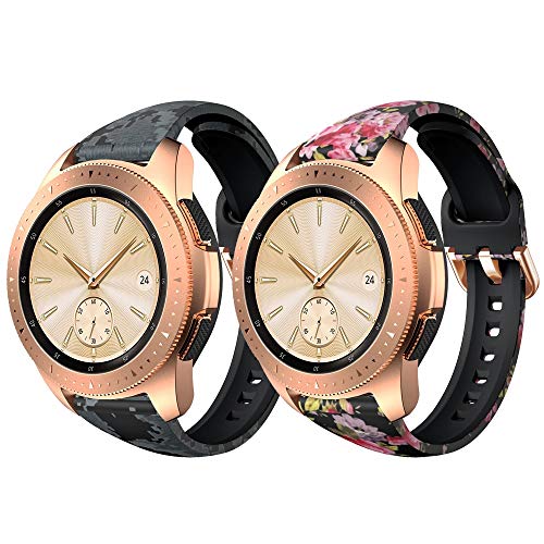 Junboer Sport Slim Silicone Band Compatible with Samsung Galaxy Watch Active/Active2 44mm 40mm/Galaxy Watch 3 41mm/Galaxy Watch 42mm/Gear Sport, 20mmThin Soft Narrow Sport Replacement Strap Wristband
