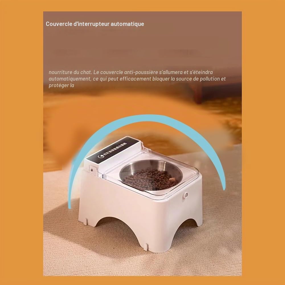 Gamelle intelligente pour chat avec capteur infrarouge et couvercle automatique, anti-souris, distributeur de nourriture pour chats et chiens
