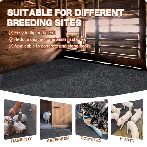 Alfombrilla de fieltro para caballos en boxes limpios y suelos secos 3