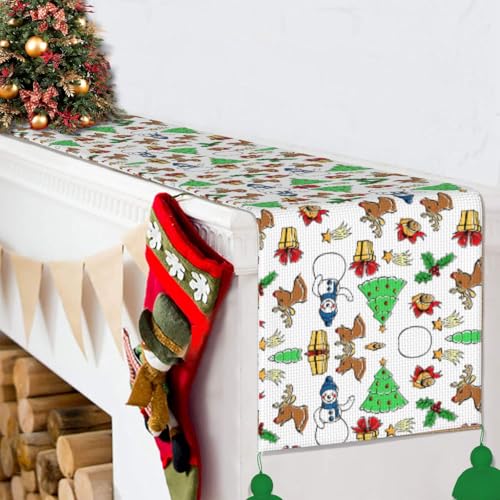 Chemin de table Merry Christmas pour protéger et décorer votre table à manger