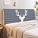 Produktbild Bett-Kopfteil-Abdeckung, staubdicht, dehnbar, waschbar, abnehmbar, für Schlafzimmer, Geweih, 150 cm