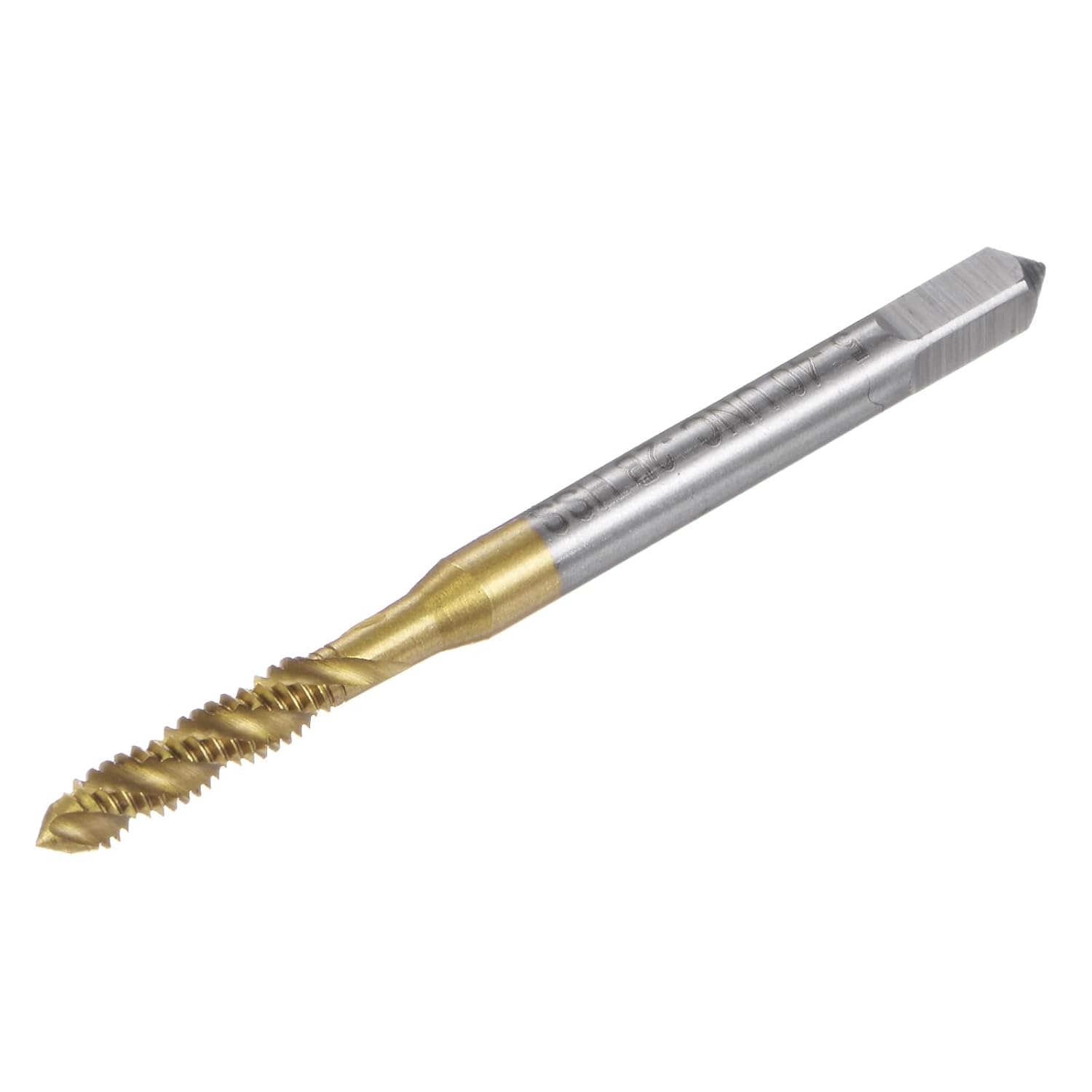 Spiral Flute Thread Taps, 5-40 UNC 2B Screw Threading Tap, Titanium Coated 6542 High Speed Steel Machine Tapping Tools for Machinist Repair