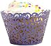 Produktbild LEEYYO Cupcake-Förmchen, Spitzenfutter, für Muffins, Papier, Kuchendekorationen, Sicherheit und Gesundheit für Hochzeit, Party, Geburtstag, Dekoration, Violett, 60 Stück