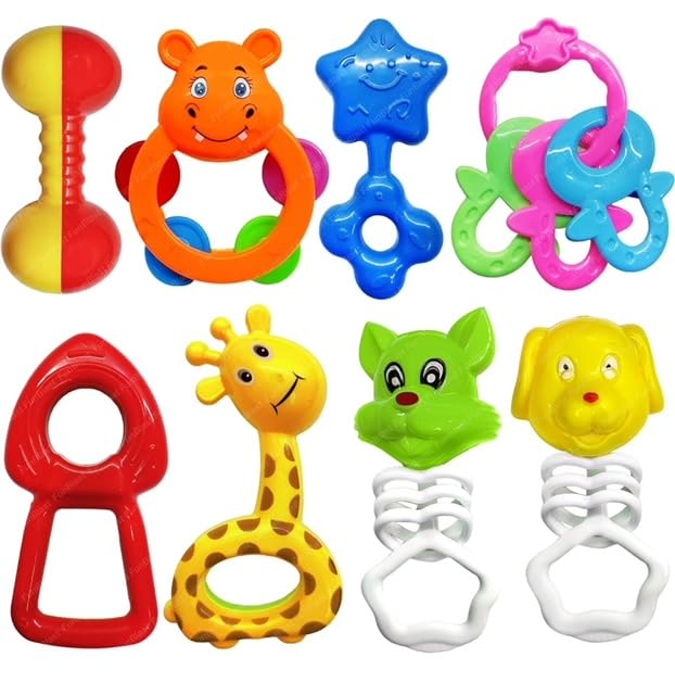 Rattle Toys for Babies - Multicolour Musical Toy for Babies, Sound Rattle Toy for Newborn, Early Development Toys for Babies, Attractive/Cute/Colourful Rattles & Teether Toys (L (8pcs)) (B0DB5FKHV9) Amazon Price History, Amazon Price Tracker