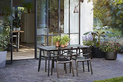 Keter Tavolo Metalea - Tavolo Da Esterno Con Effetto Metallo 146X87X75 Centimetri - 6