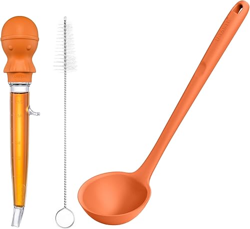 U-Taste Sopa de pavo en ángulo de 1.5 onzas resistente al calor de 228.2  para cocinar la carne y 600 F, antiadherente resistente al calor de 13 disponible en Yaxa Colombia