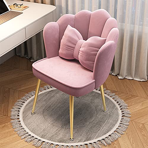 Taburete moderno de mediados de siglo con respaldo y almohadilla acolchada suave, cómoda silla festoneada para comedor, dormitorio, tocador, asiento elegante y cómodo
