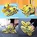 BTKSDAS Kids Shoes Non Slip Casual Shoes for Girls Running Gym Golf Athletic Tennis Shoes Girls Sneakers for Kids Black/Yellow Size 5 Big Kid,(1 Pair)