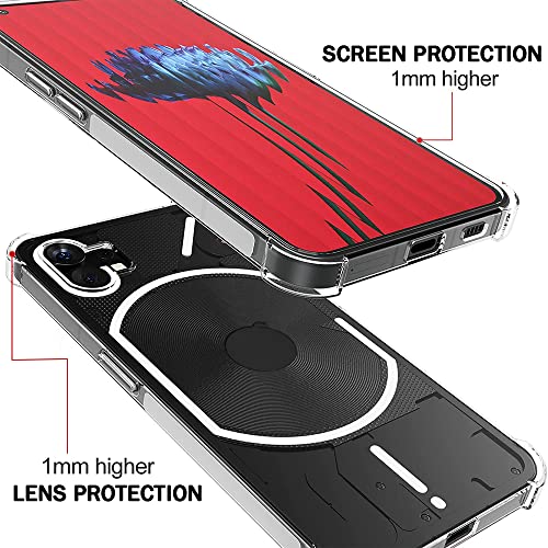 Image of TheGiftKart Crystal Clear Back Cover Case for Nothing Phone 1 | Shock Proof 360 Protection | Hard Clear Back Cover Case for Nothing Phone 1 (PC & TPU, Transparent Bumper)