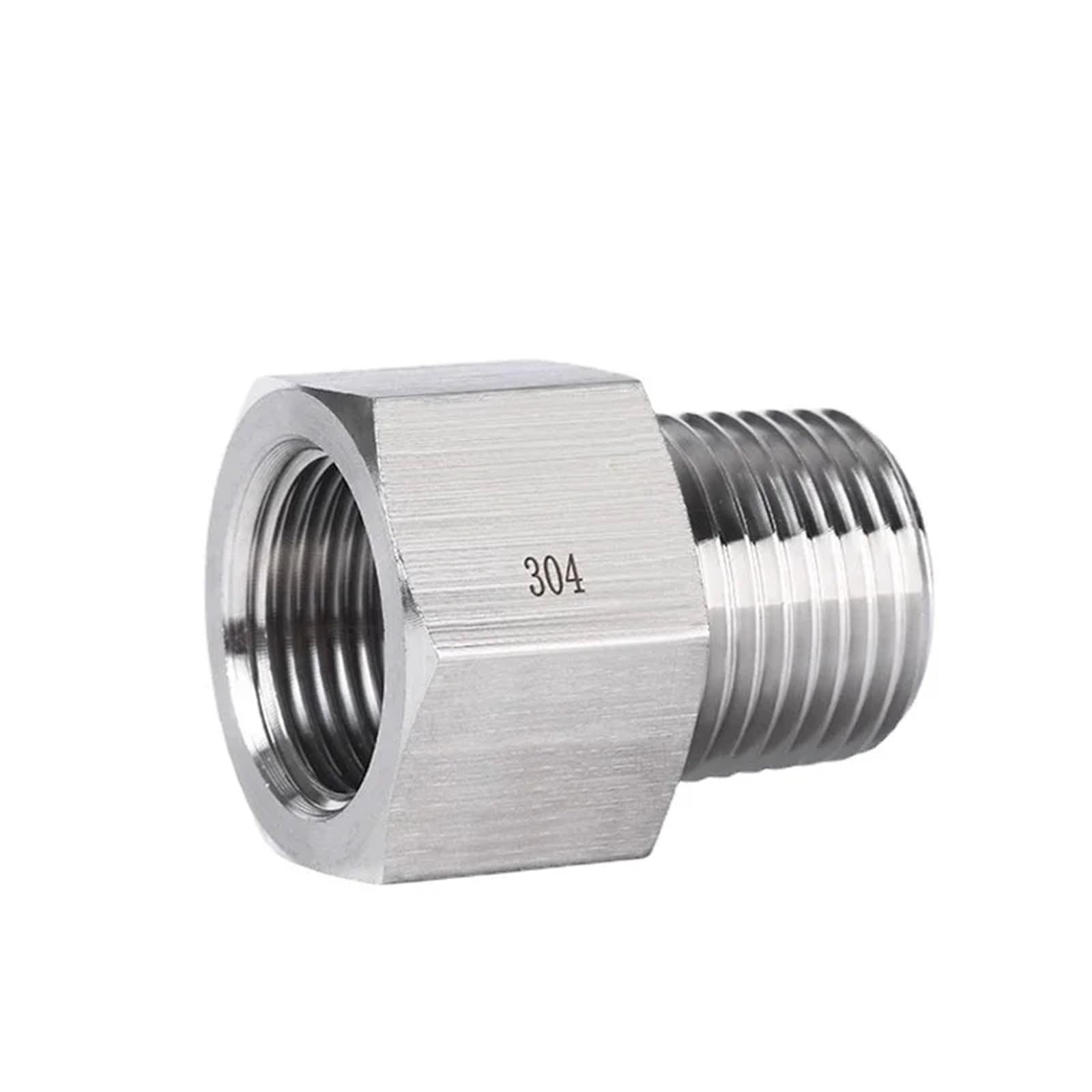 Reductor hexagonal de 2 NPT a BSPT macho hembra sin fugas en acero inoxidable 304