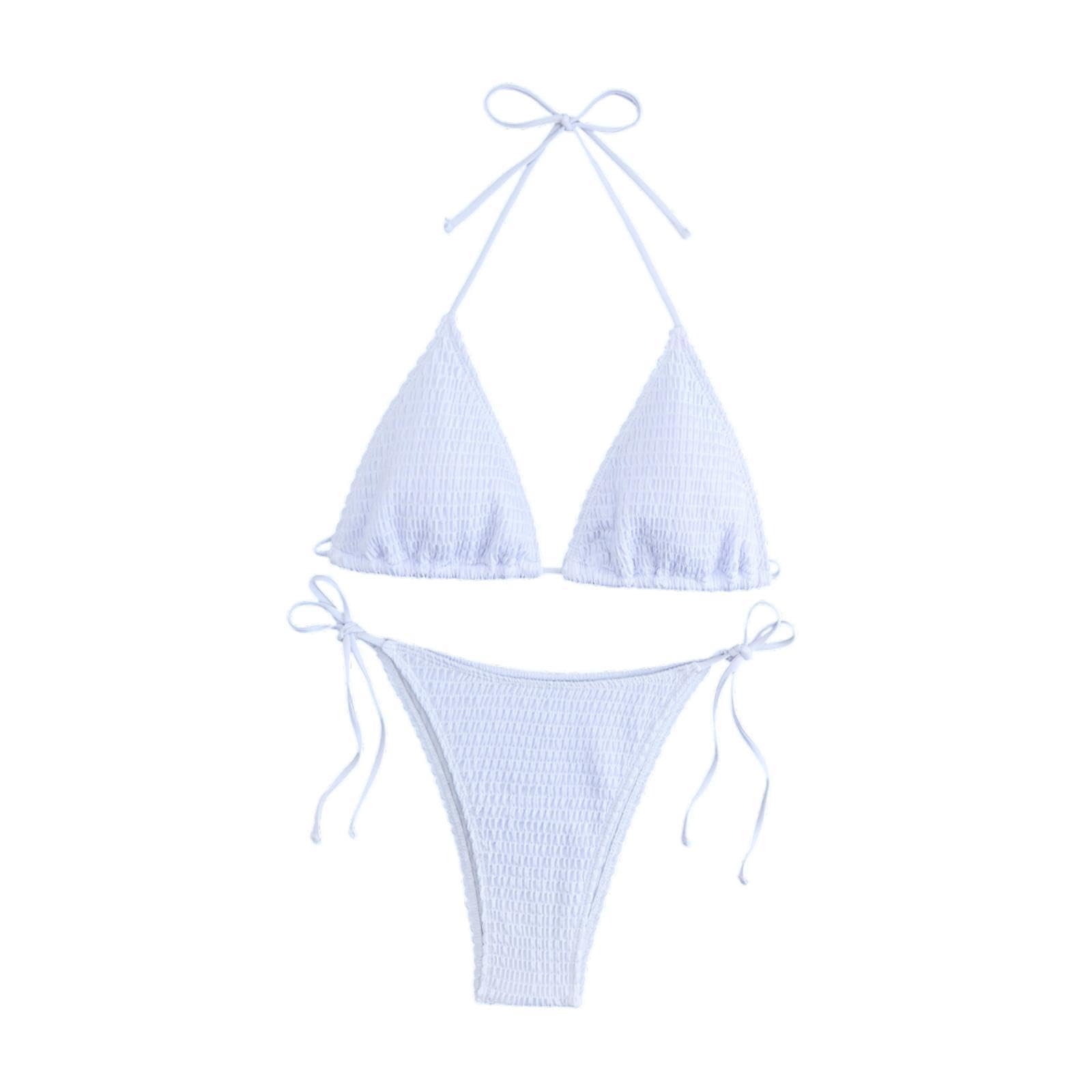 Two Piece Swimsuit Tankini Women's Swimwear for Vacation Party Summer M White-Clothing, Shoes & Accessories - Womens Clothing - Swimwear-image-41