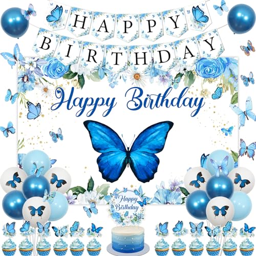 Thème papillon bleu pour anniversaire fille : sublimez le goûter et les murs de la chambre