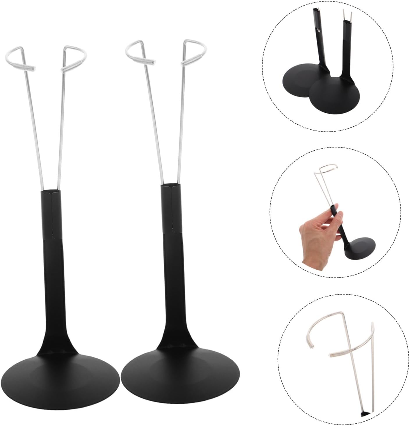 Toyvian 10pcs Adjustable Doll Display Rack for Collectible Figures Portable Support Bracket for Home Travel and Exhibitions Sturdy Metal Design for Various Action Figures