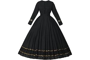 BPURB Women Victorian 1860s Dress with Petticoat Civil War Dress Vintage Costumes